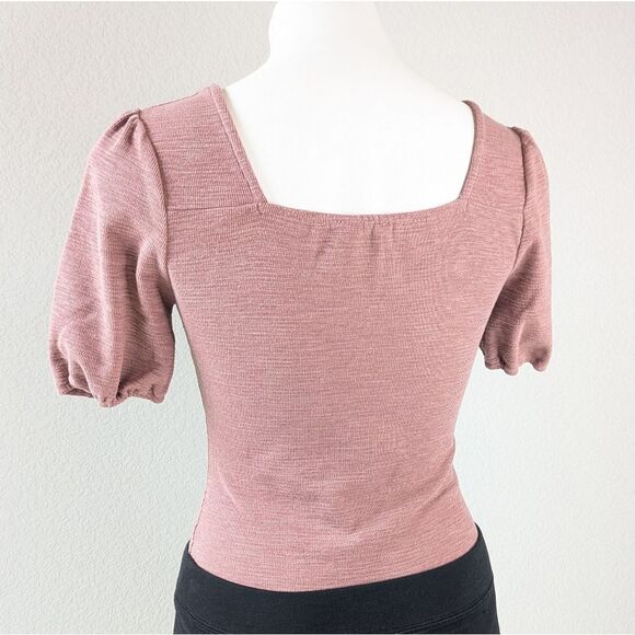 Altar'd State Pink Puff Sleeve Bodysuit - Picture 5 of 9